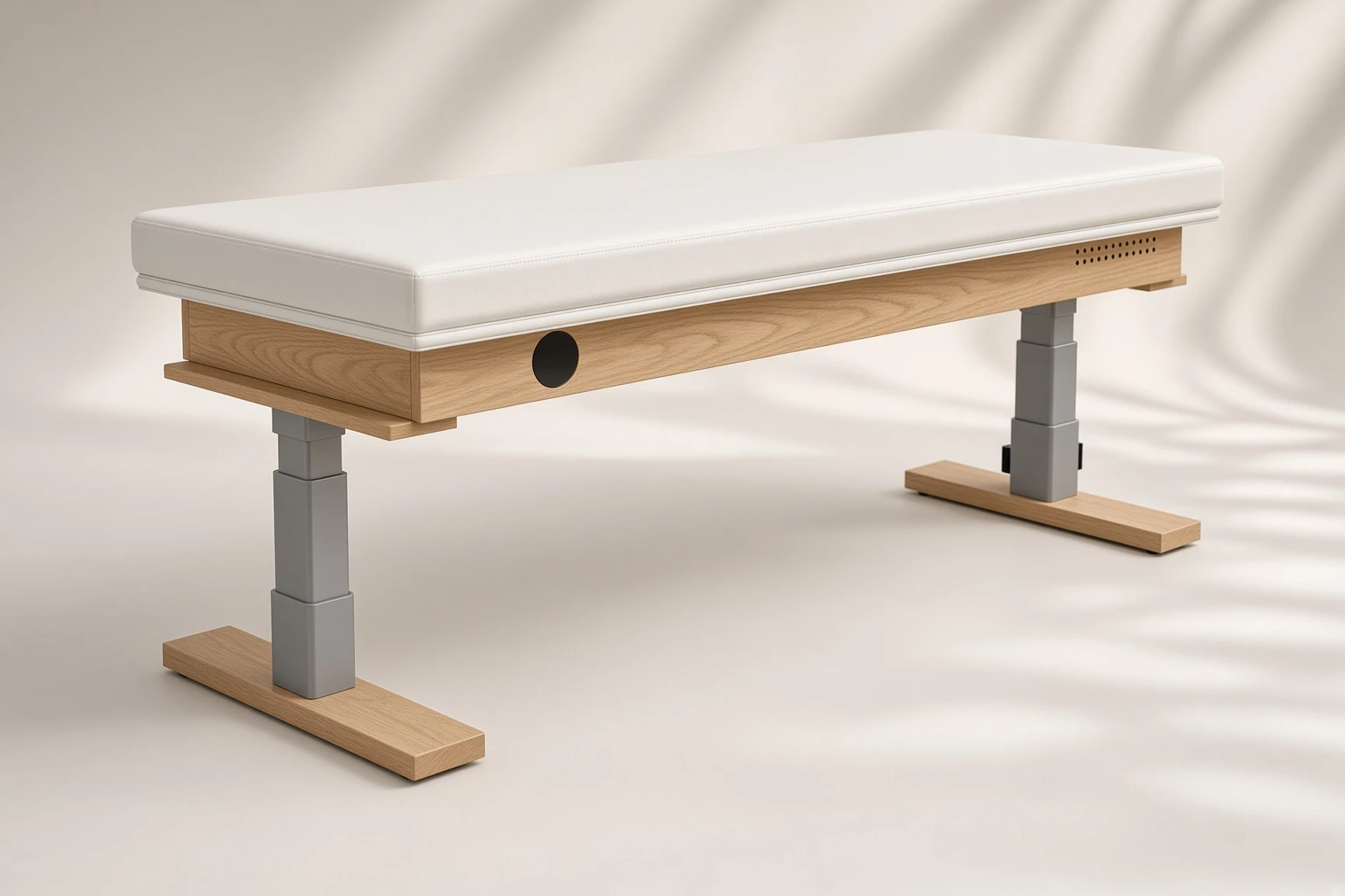 Rendering of the motorized vibroacoustic table on its lifting columns