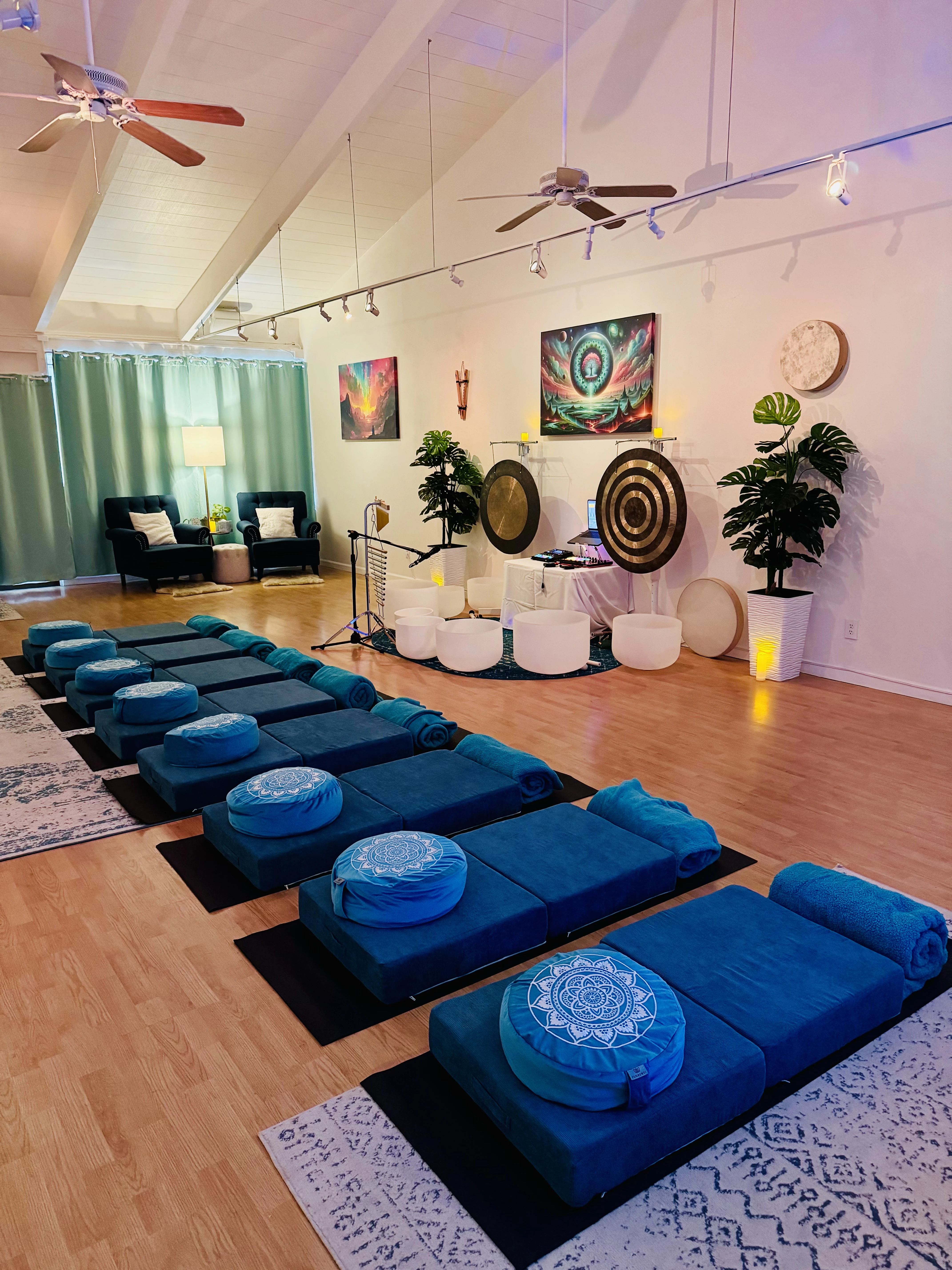 Group sound healing session