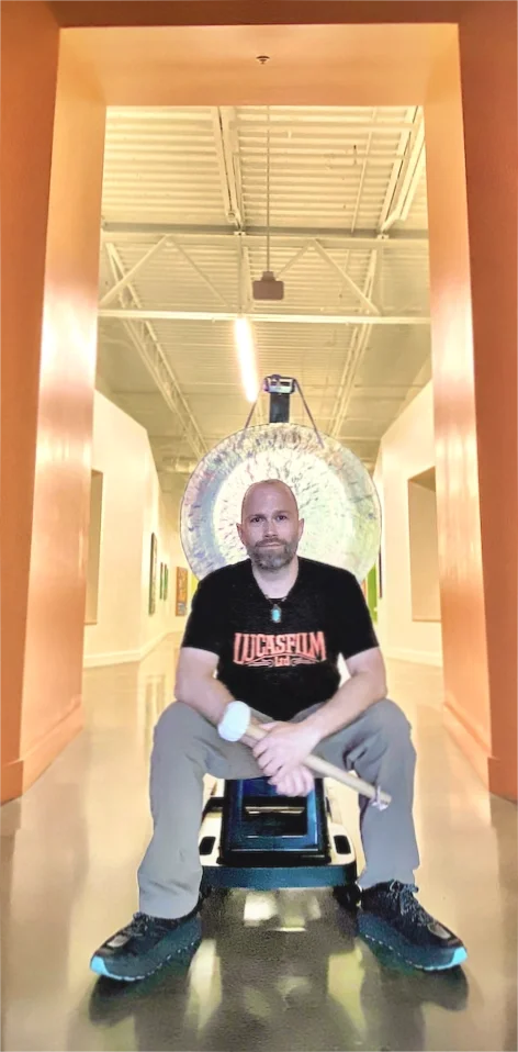 Wayne Portrait with Gong